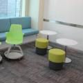 Deloitte – OUE Downtown 2 | Product Seen: [Customised Laminated Tabletop With ABS Edging + Traxtor Round Table Base & Halved Stool]